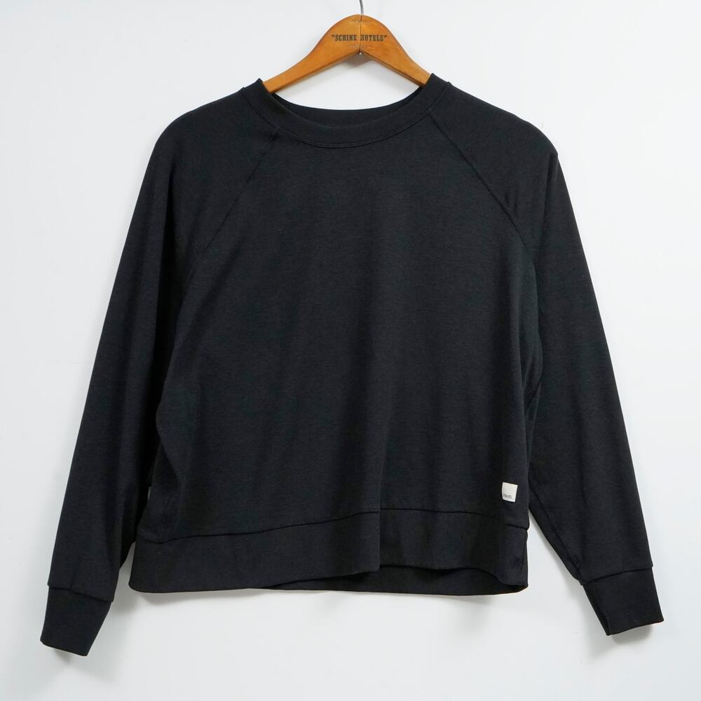 Vuori Women's M Black Halo Crewneck Sweatshirt Long Sleeve